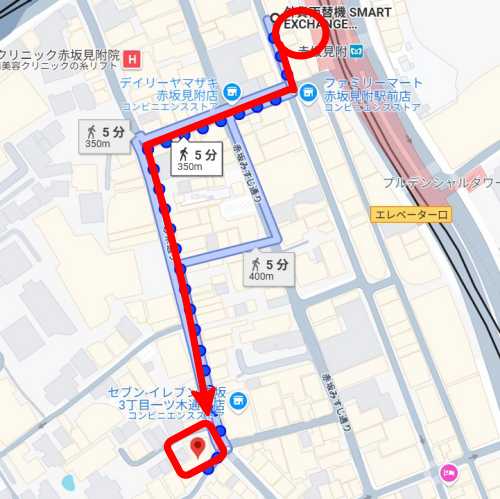 LAVA赤坂店への行き方