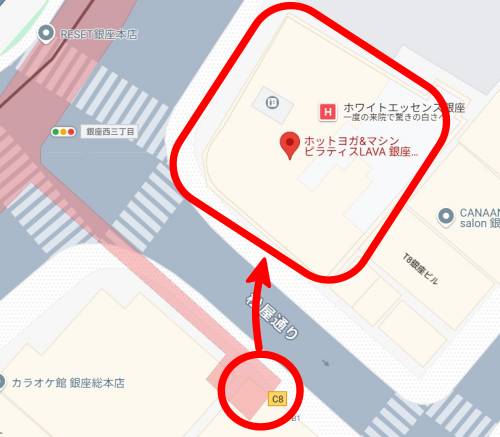 LAVA銀座グラッセ店への行き方